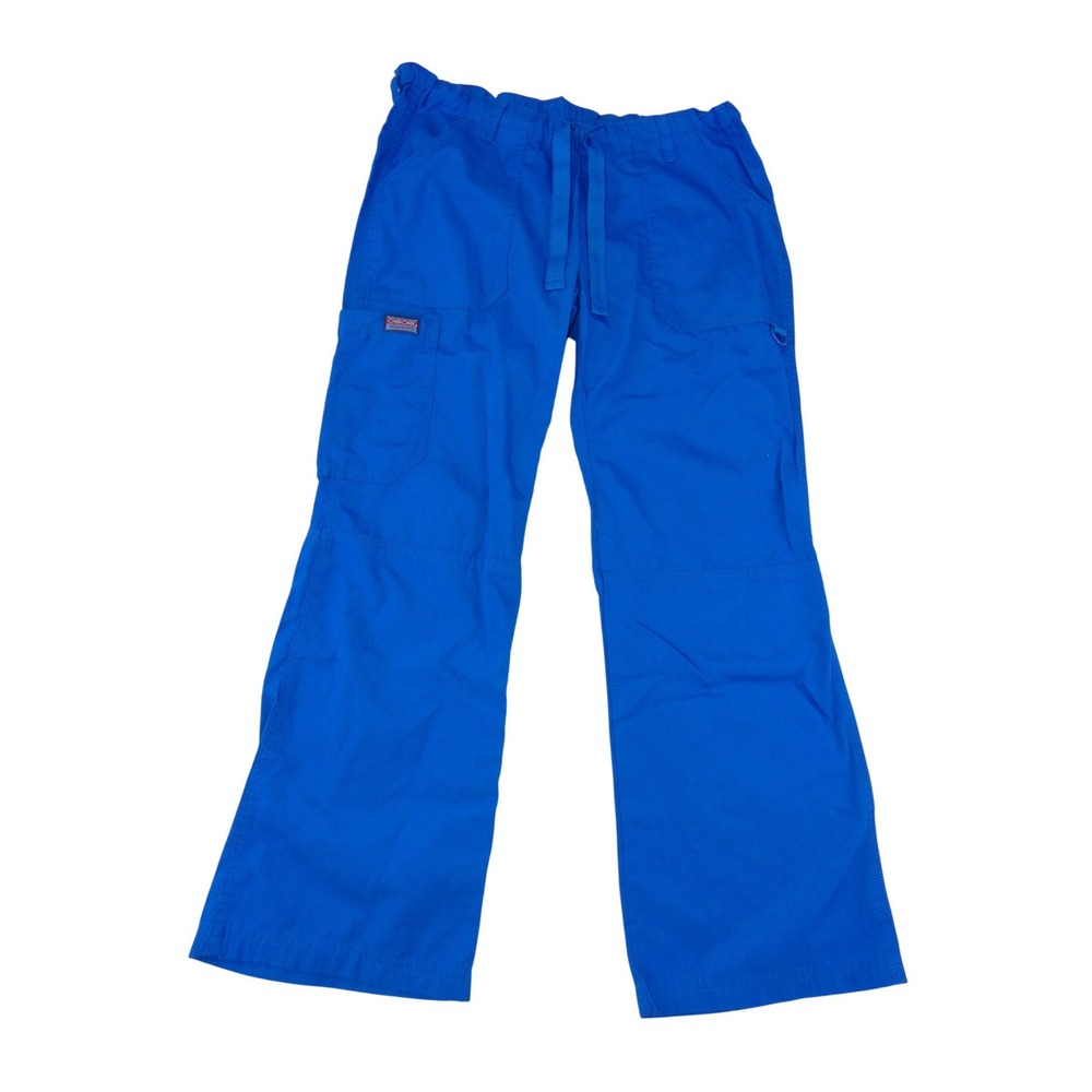 Cherokee Workwear Royal Blue Drawstring Cargo Scrub Pants 4020P Mens‎ Small